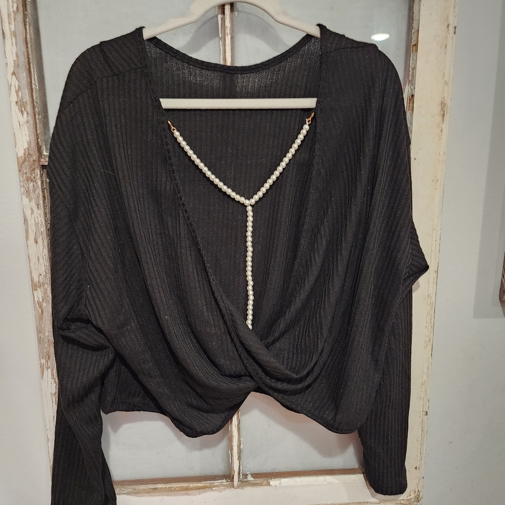 Open back sweater